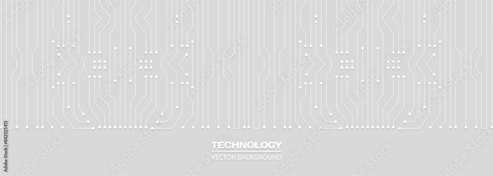 Aufkleber gray abstract futuristic technology circuit board background. digital technology technological conce