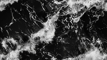 Obraz premium black marble texture with white pattern, 16:9