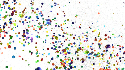  Colorful confetti on white background  transparent PNG