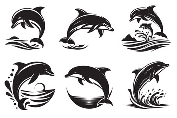 dolphin design vectors