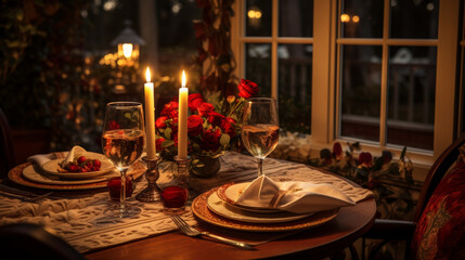 Romantic dinner date