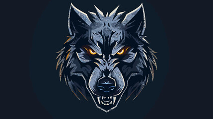 wolf vector mascot logo design with modern illustration concept style for badge, emblem and tshirt printing
