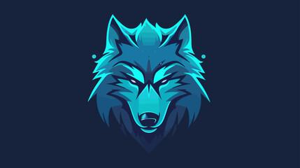 wolf vector mascot logo design with modern illustration concept style for badge, emblem and tshirt printing
