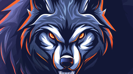 wolves mascot esport logo character design for wolf gaming and sport