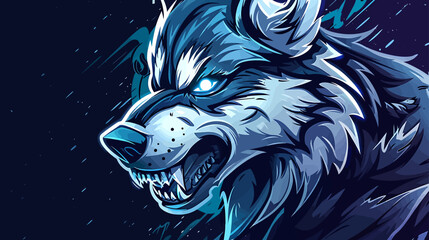 wolves mascot esport logo character design for wolf gaming and sport