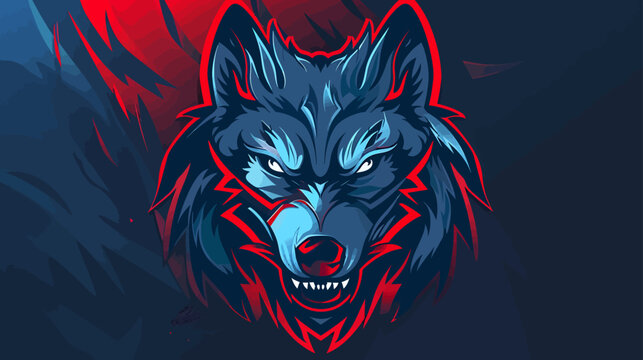 wolves mascot esport logo character design for wolf gaming and sport