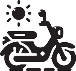 motorbike Vector icon illustration logotype color editable