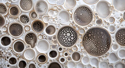 A close up of an abstract pattern made from circles
