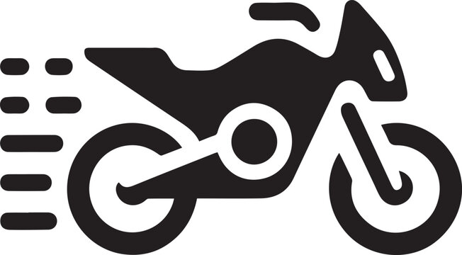 recommend clip art: motorbike Vector icon illustration logotype color editable