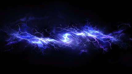 Flash of lightning on dark background