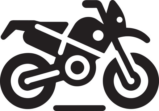 recommend clip art: motorbike Vector icon illustration logotype color editable