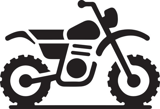 recommend clip art: motorbike Vector icon illustration logotype color editable