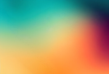 Orange teal green pink abstract grainy gradient background noise texture effect summer poster design

