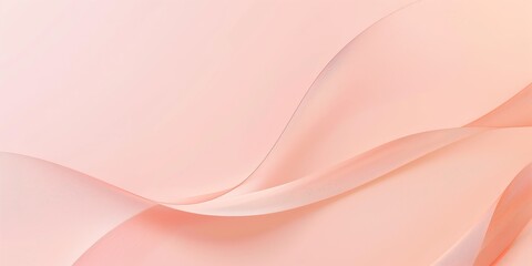 Subtle Elegance, Light Peach Background with Gentle Curves and Soft Lines, Minimalist Design with Pink Gradient