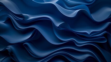 Obraz premium Abstract Blue Waves Generative AI