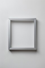 Silver Picture Frame on a White Background