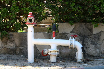 Water tap and pipes for pumping water to the pumping station.