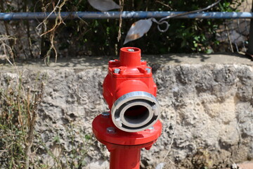 Water tap and pipes for pumping water to the pumping station.