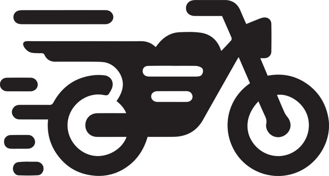 recommend clip art: motorbike Vector icon illustration logotype color editable