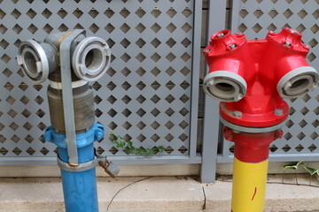Water tap and pipes for pumping water to the pumping station.