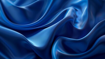 Obraz premium Beautiful Blue Silk Fabric Texture, Generative AI