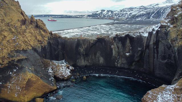 Deception Island, Antarctica. Inactive volcano