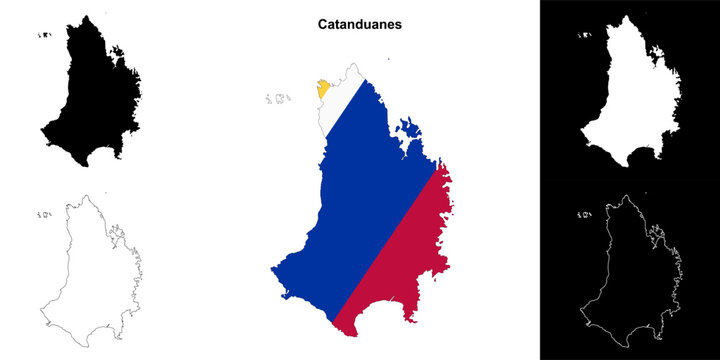 Catanduanes province outline map set