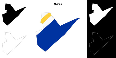 Quirino province outline map set