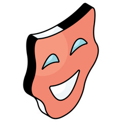 An icon design of theater mask