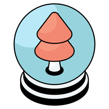Modern design icon of snow globe