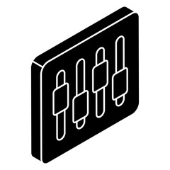 A colored design icon of volume equalizer 