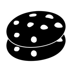 A flat design icon of cookies