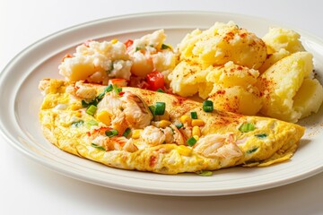 Baltimore Crab Boil Omelet with Crispy Potato Spectacle