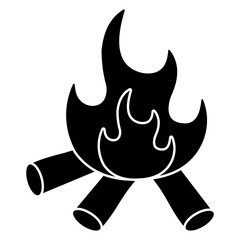 A colored design icon of bonfire