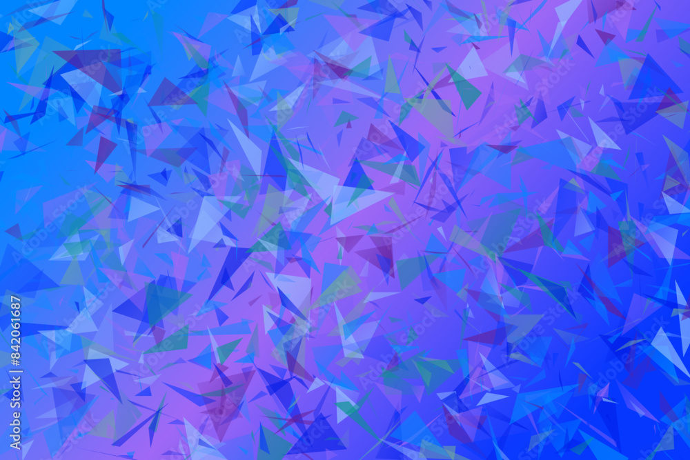 Poster geometrical random triangle webpage background - abstract geometric chaotic vector illustration from