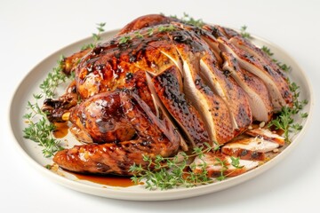 Succulent Balsamic-Glazed Turkey with Fragrant Herbs