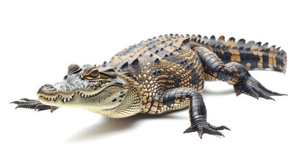 Naklejka premium crocodile isolated on white background