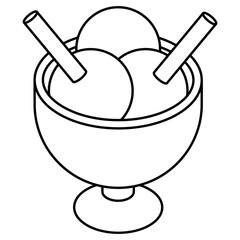 Modern design icon of ice cream bowl