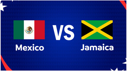 Mexico And Jamaica Match Flag American Football USA 2024 Abstract Design Logo Symbol American Football final Vector illustration