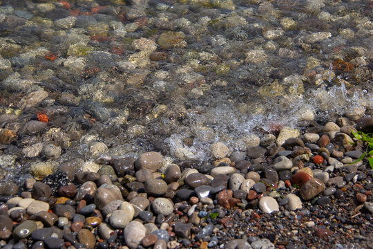 Tide on stones at a beach