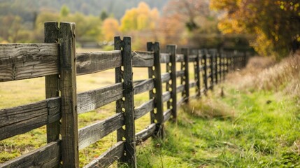 Rural wooden fence