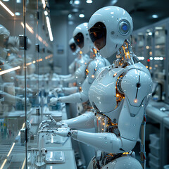 Fototapeta premium Synergistic AI Lab - Collaborative Tech Innovation