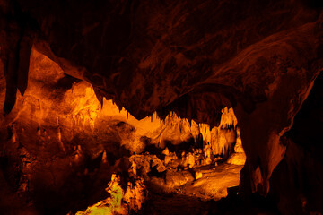 Cave landscapes. Tulumtaş Cave. Ankara Türkiye. 