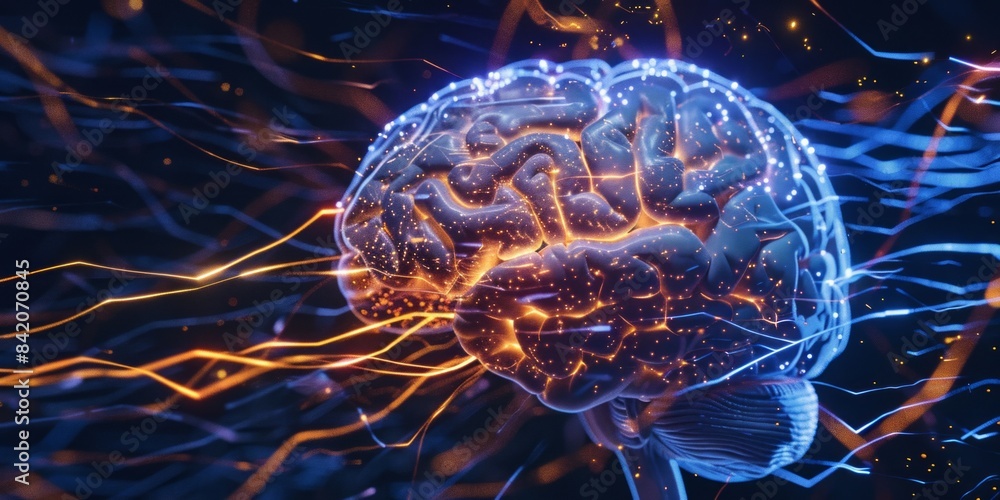 Poster electrically powered brain with communication line