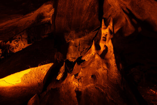Cave landscapes. Tulumtaş Cave. Ankara T&uuml;rkiye. 