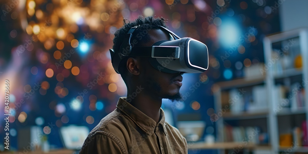 Poster virtual reality a student's gateway to exploring astronomy in a futuristic science simulation. conce