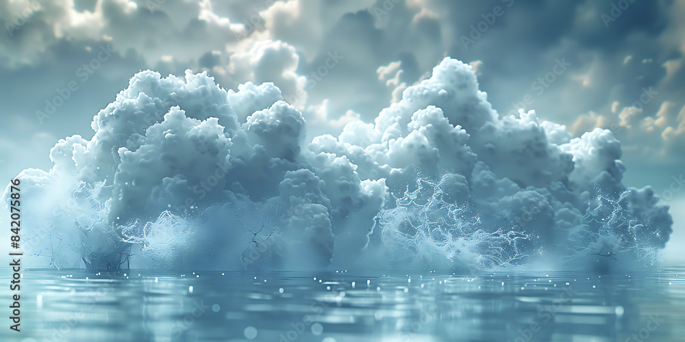 Poster Cloud Computing Infrastructure Visualized: Global Network Architecture and AI Technology Solutions