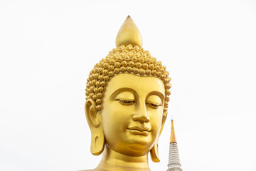 The Giant Budah of Bangkok in the white sky