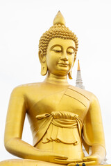 The Giant Budah of Bangkok in the white sky