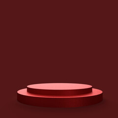 round podium for placing products 3d background